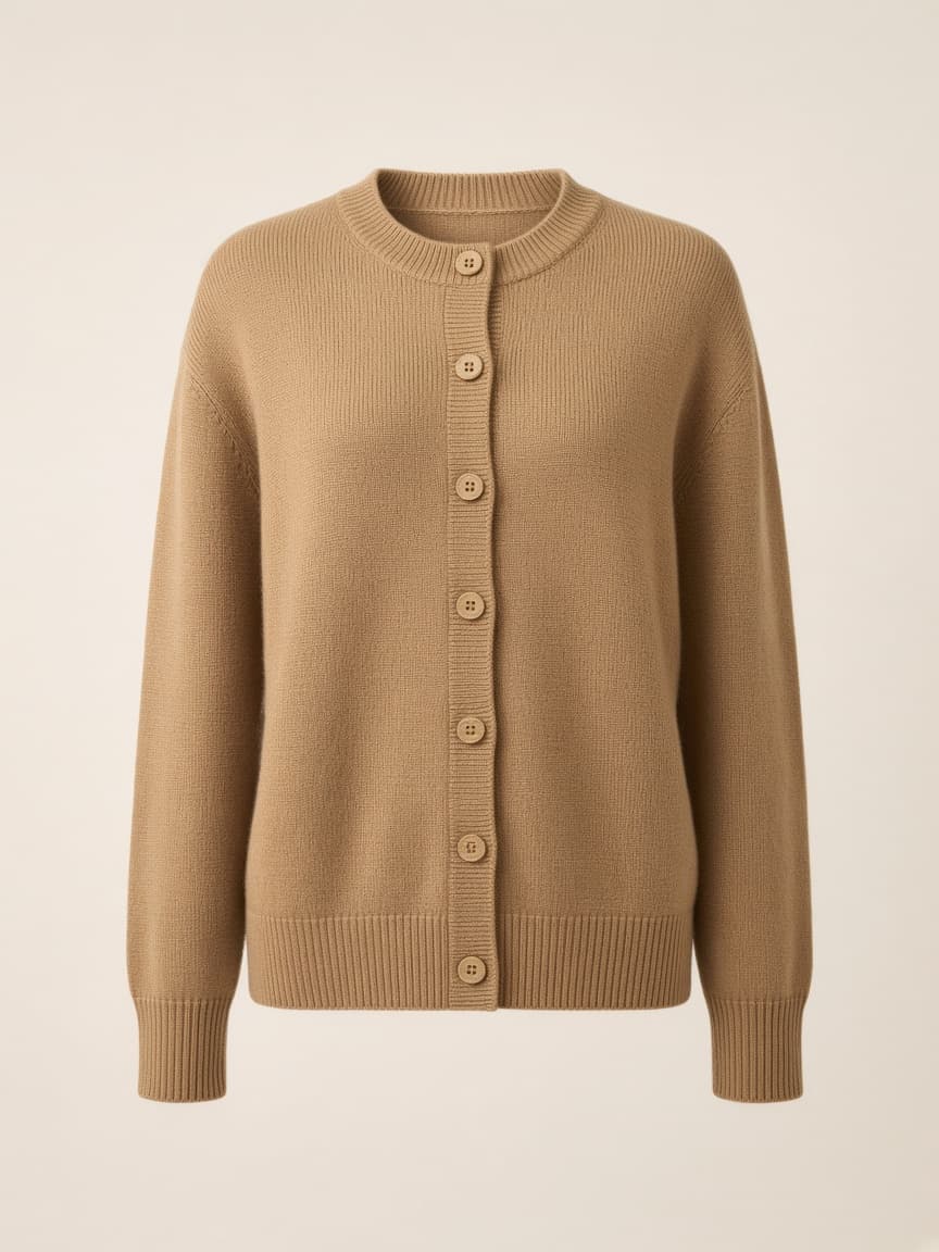 Cardigan Maille camel